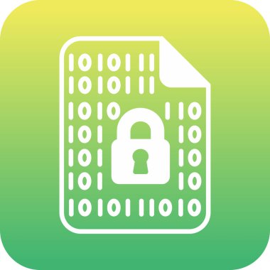 veri güvenlik simgesi. Web için veri koruma vektör simgelerinin basit illüstrasyonu