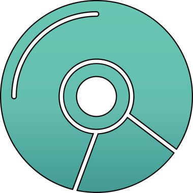 Çizgi film mavi ve beyaz dairenin vektör çizimi