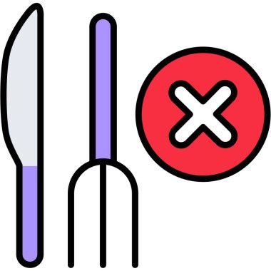 Bir çapraz simgenin vektör illüstrasyonu