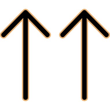 ok yukarı vektör simgesi ayarlandı. koleksiyon düz stil, semboller, beyaz arkaplan.