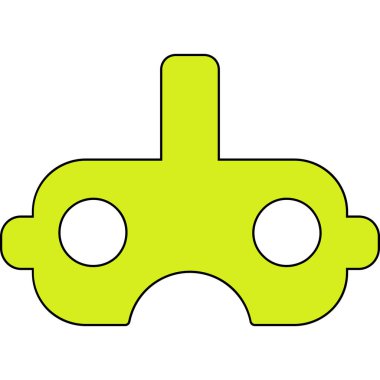 Arka planda izole edilmiş oyuncağın vektör karikatür çizimi.