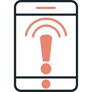 Ünlem işareti. Web simgesi vektör illüstrasyonu