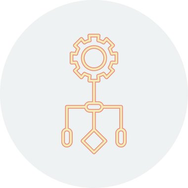 Workflow web simgesi basit vektör illüstrasyonu