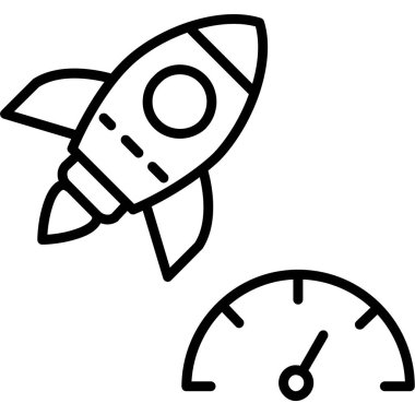 Roket ikonu. web tasarımı için özet roket vektör simgesi