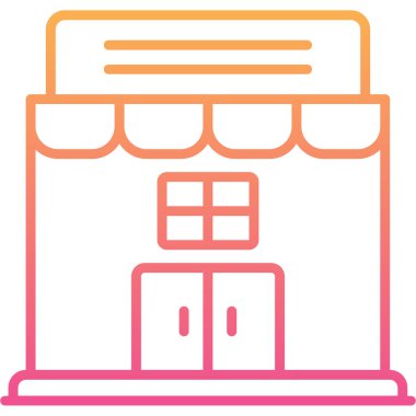 dükkan simgesi vektör illüstrasyonu