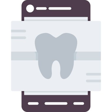 Diş sağlığı simgesi, vektör illüstrasyonu