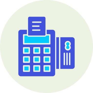 ATM 'de. Web simgesi basit illüstrasyon