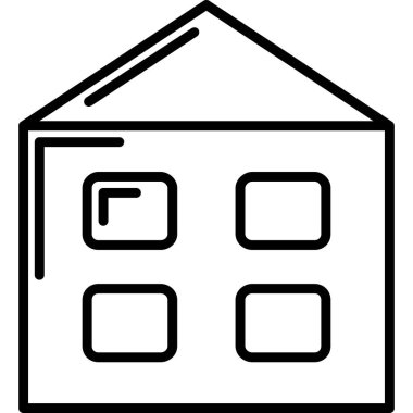 Otelde. Web simgesi basit illüstrasyon