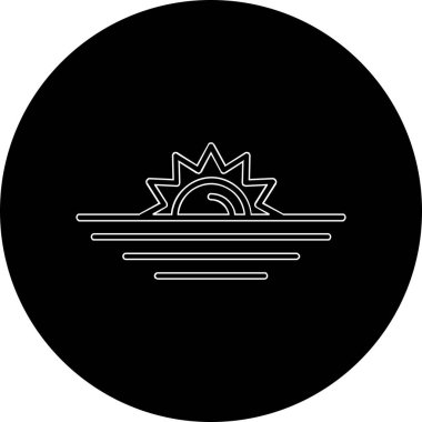 Güneş simgesinin vektör illüstrasyonu