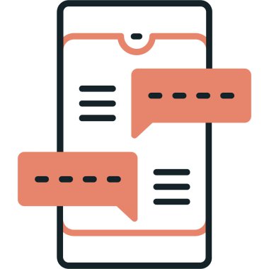 Sohbet mesajı vektör illüstrasyonu