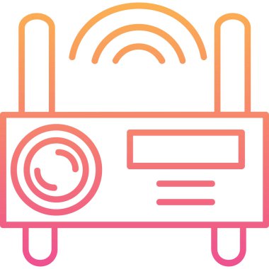 Radyo. Web simgesi basit illüstrasyon