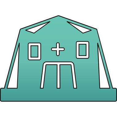 Bina simgesi. Web için vektör simgeleri oluşturma taslağı