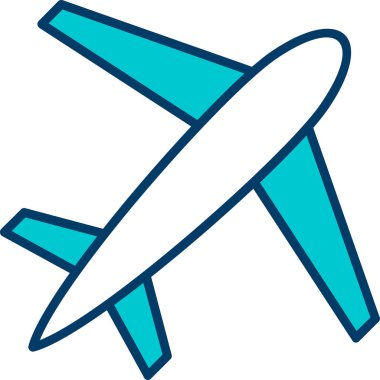 Uçak simge vektör çizim tasarım