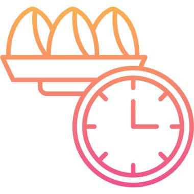 Çalar saat vektör satırı simgesi