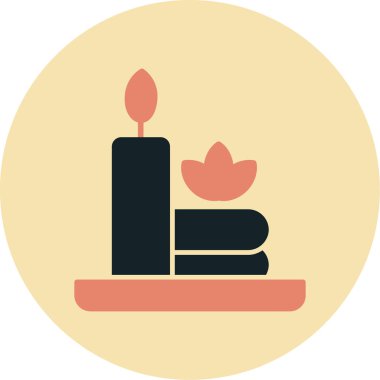 Mum Düz Çember Vektör Simgesi Tasarımı