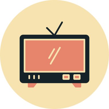 Televizyon. Web simgesi basit illüstrasyon