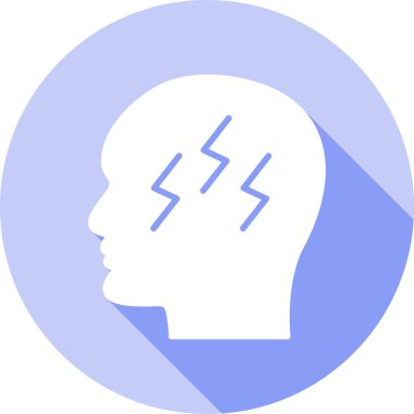 Beyin. Web simgesi basit illüstrasyon