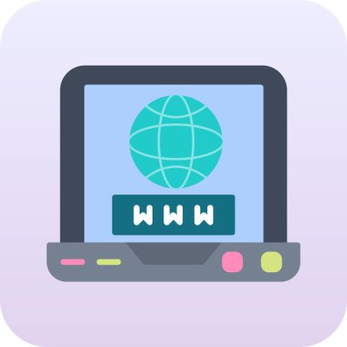 İnternet web tasarım simgesi düz biçimli