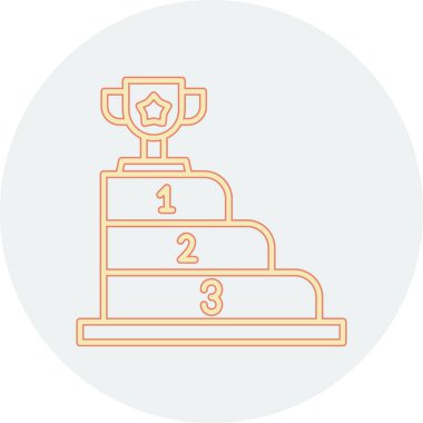 Podyum ikon vektör illüstrasyonu