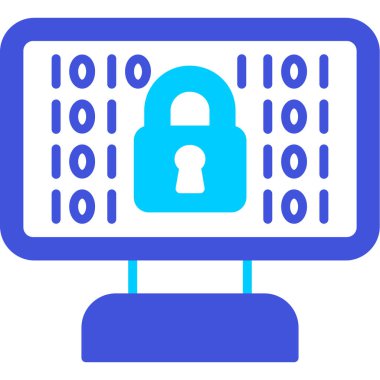 İnternet güvenliği, basit vektör illüstrasyonu, simge tasarımı