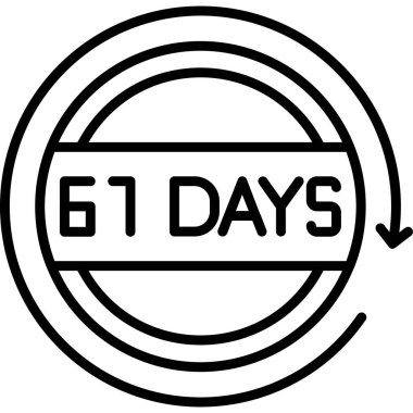 vektör 5 gün simgesi