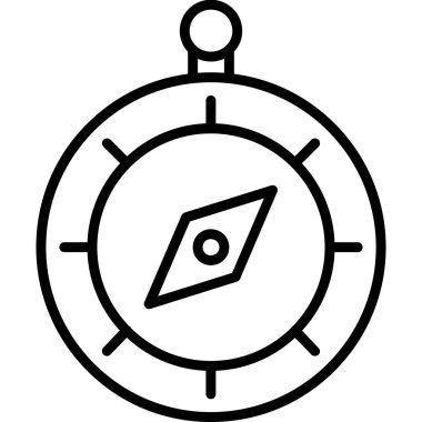 Pusula. Web simgesi basit illüstrasyon