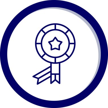 Madalya. Web simgesi basit illüstrasyon