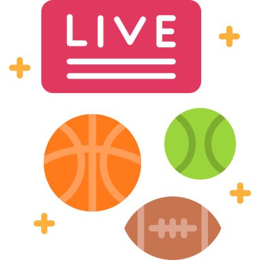 Canlı spor. Web simgesi basit illüstrasyon