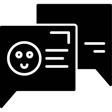 Konuş. Web simgesi basit illüstrasyon