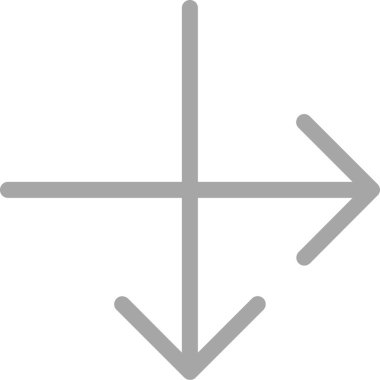 Oklar ok yönleri simgesi dış hat biçiminde