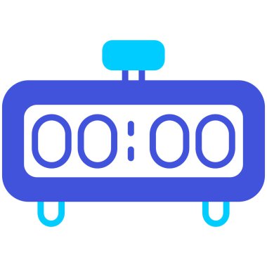 Alarm saat simgesi vektör illüstrasyonu