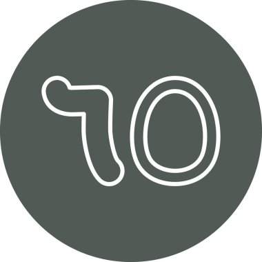 Sekiz numaralı simge, vektör tasarımı