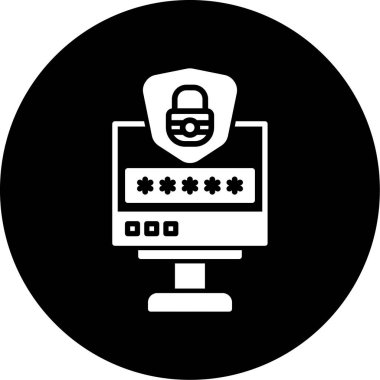 Hacker simgesi vektör illüstrasyonu