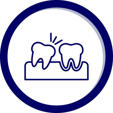 Dişçi. Web simgesi basit illüstrasyon