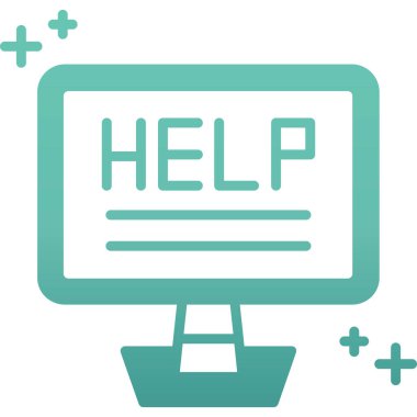 Yardım edin! Web simgesi basit illüstrasyon