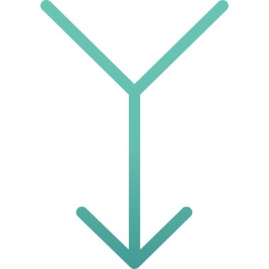 Düz vektör simgesi aşağı ok