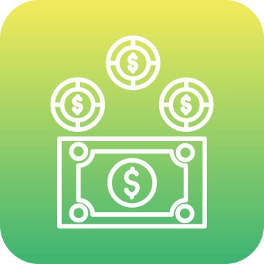 Dolar işareti simgesi vektörü