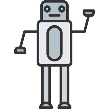 Robot simgesi, vektör çizimi