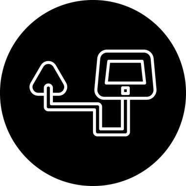 Harita konumu simgesinin eşsiz vektör çizimi