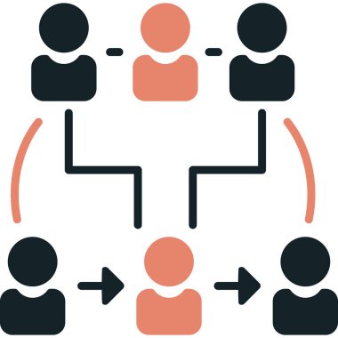 iş düz vektör simgesi