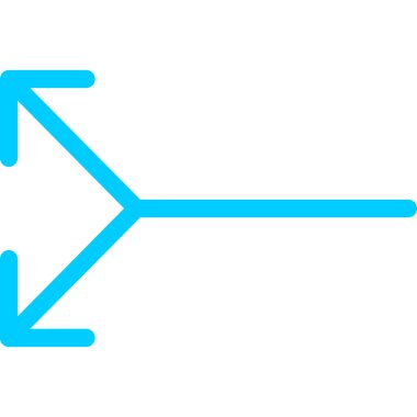 ok sol kontur vektör simgesi