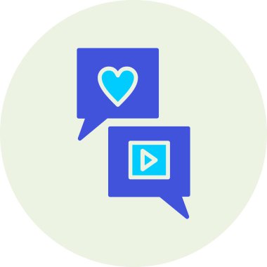 Bir kalp simgesinin vektör illüstrasyonu