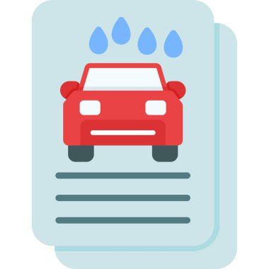 Araba yıkama. Basit tasarım.