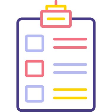 Kontrol listesi simgesi vektör illüstrasyonu