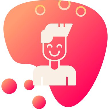 Düz stil insan beyni simgesinin başı