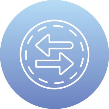 Yol işareti simgesinin vektör illüstrasyonu