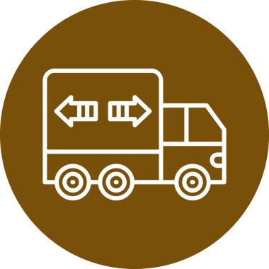 Bir kamyon simgesinin vektör çizimi