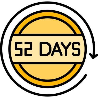 45 günlük simge, vektör, simge 3 boyutlu özet