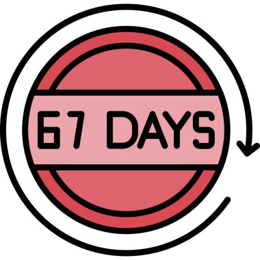 gün kalan vektör simgesi