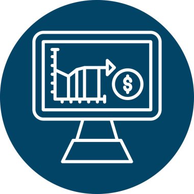 iş grafiği simgesi, vektör illüstrasyonu